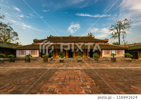 Imperial City with the Purple Forbidden City within the Citadel in Hue, Vietnam. 116941624