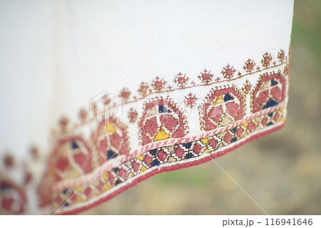 Authentic Embroidered Textile Border Authentic Embroidered Textile Border 116941646