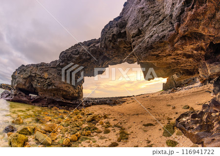 To Vo gate ( The stone gate arch) on Ly Son Island, Quang Ngai Province, Vietnam To Vo gate ( The stone gate arch) on Ly Son Island, Quang Ngai Province, Vietnam 116941722