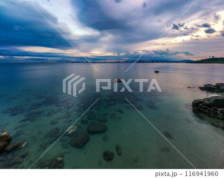 Aerial view of My Khe Beach - Top 6 beautiful beach in the World By Forbes Magazine. Aerial view of My Khe Beach - Top 6 beautiful beach in the World By Forbes Magazine. 116941960