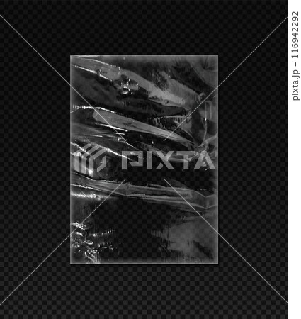 Torn plastic vinyl wrap vector illustration 116942292