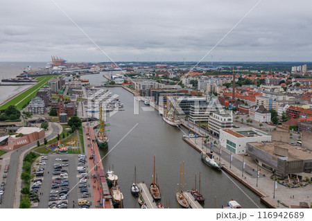 Bremerhaven at the weser river 116942689
