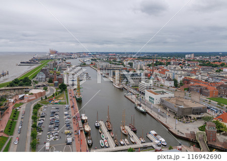 Bremerhaven at the weser river 116942690
