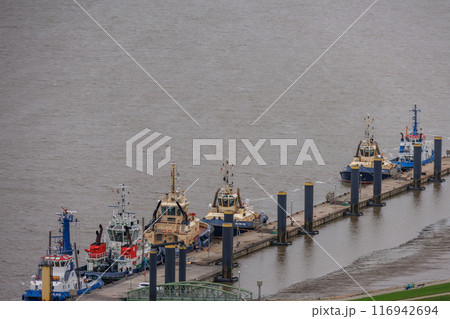 Bremerhaven at the weser river 116942694