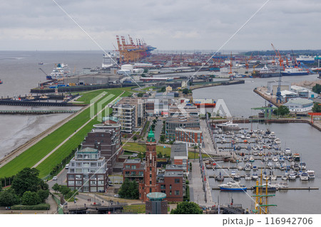 Bremerhaven at the weser river 116942706