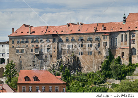 Cesky Krumlov castle, major tourist destination in south Bohemia region of Czech Republic 116942813