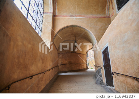 Cesky Krumlov castle, major tourist destination in south Bohemia region of Czech Republic 116942837