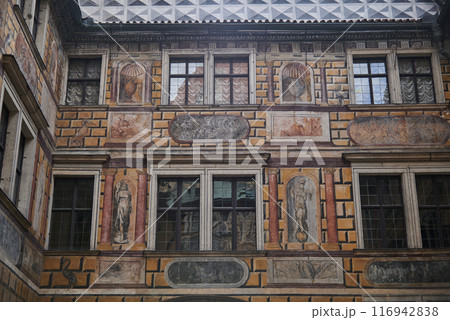 Cesky Krumlov castle, major tourist destination in south Bohemia region of Czech Republic 116942838