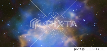 Mystical sacred geometry vector symbol. Spirituality, harmony Mystical sacred geometry vector symbol. Spirituality, harmony 116943106