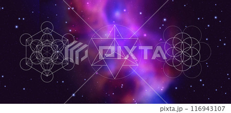 Mystical sacred geometry vector symbol. Spirituality, harmony 116943107