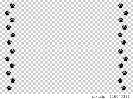 貓足跡框架簡單黑色 116943351