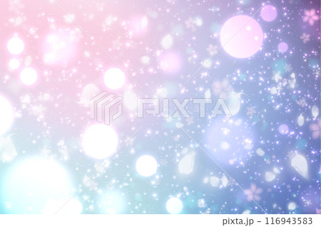 花の神秘的、メルヘン、幻想的なきらきら光るグラデーション背景壁紙イラスト【紫、ピンク、水色、青】 116943583