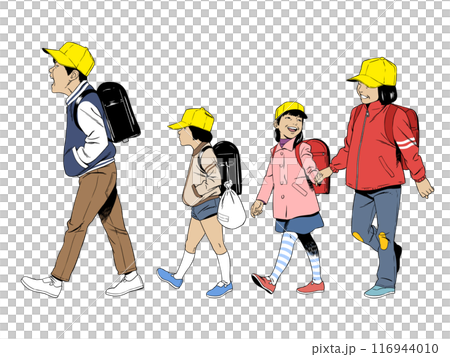 Children going to school in the Showa era 116944010