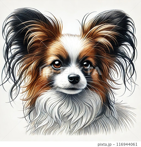 パピヨンのイラスト素材 [116944061] - PIXTA