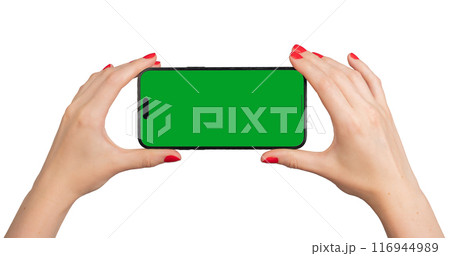 Berlin Germany July 21 2024 Hand holding mobile phone screen mock up, showing iphone smartphone, Berlin Germany July 21 2024 Hand holding mobile phone screen mock up, showing iphone smartphone, 116944989