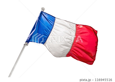 France Flag Isolated On White 116945516