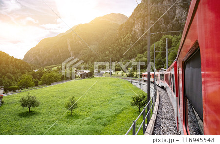 Tourist train in Switzerland Tourist train in Switzerland 116945548