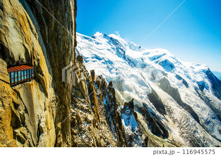 Viewing tunnel in alpine mountain Viewing tunnel in alpine mountain 116945575