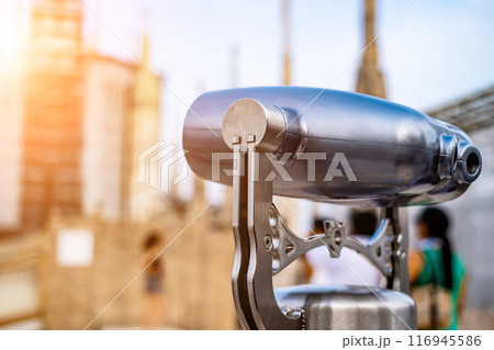 binocular on the top of the famous Duomo 116945586