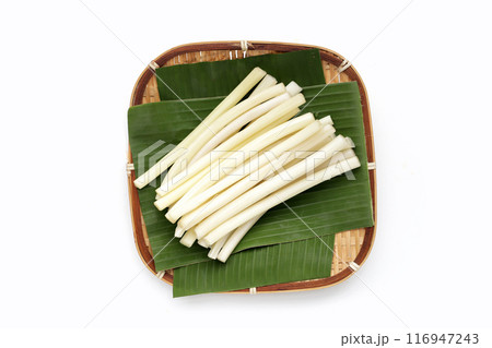 Fresh lotus rootlet on white background. Fresh lotus rootlet on white background. 116947243
