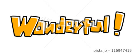 Wonderfulの文字　カクカクバージョン　ベタ塗り 116947419