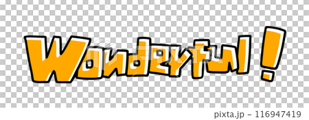 Wonderfulの文字　カクカクバージョン　ベタ塗り 116947419