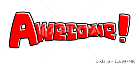 Awesomeの文字 カクカクバージョン ベタ塗り Awesomeの文字 カクカクバージョン ベタ塗り 116947480
