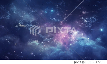A night sky filled with stars and clouds 116947708