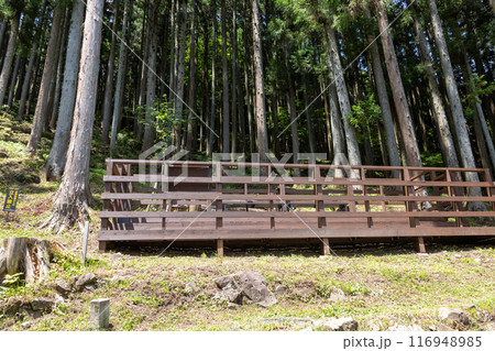 荒船風穴　蚕種貯蔵所跡　整備された見学コース 116948985