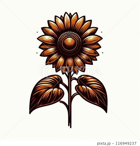 【イラスト風】ひまわりの花 【イラスト風】ひまわりの花 116949237