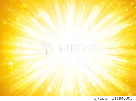 金色放射線キラキラ背景 金色放射線キラキラ背景 116949300