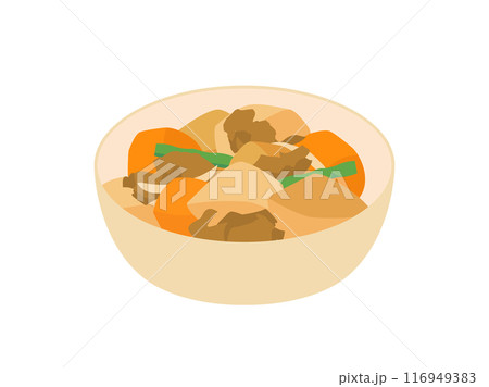 肉じゃがのイラスト　大盛りバージョン 116949383