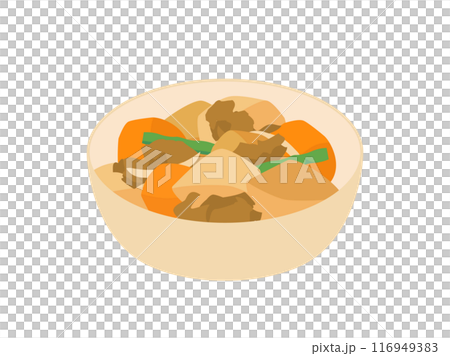 肉じゃがのイラスト　大盛りバージョン 116949383