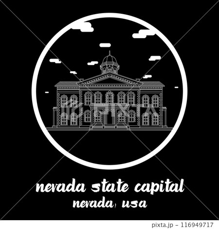 Circle Icon Nevada State Capital. Vector illustration 116949717