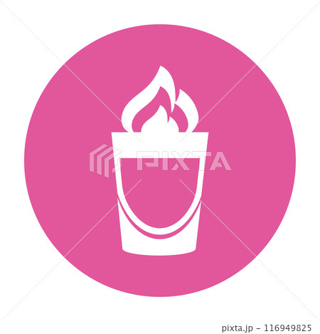 Pink cocktail icon sticker Vector Pink cocktail icon sticker Vector 116949825