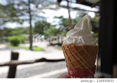 那須南ヶ丘牧場のプレミアムバニラソフトアイスクリーム 116950035