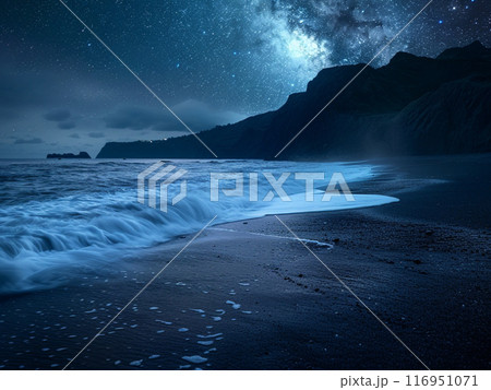 Sea Beach Night Star 116951071