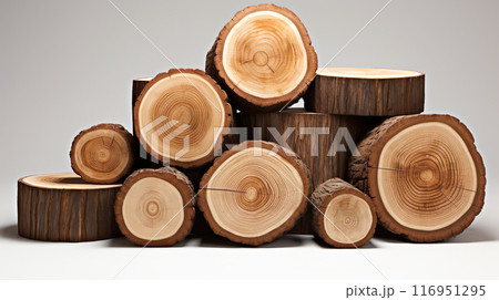 間伐材の丸太 間伐材の丸太 116951295