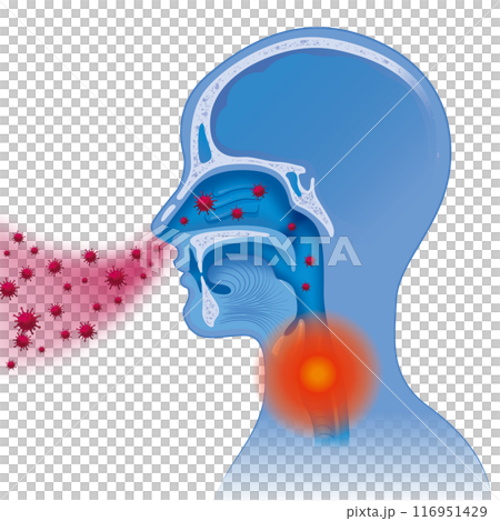 ウイルスの空気感染 116951429