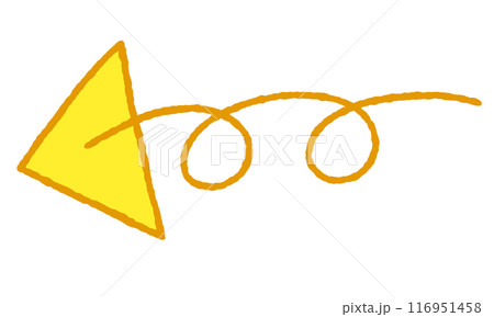 シンプルな黄色の矢印のイラスト 116951458