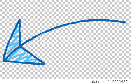 シンプルな青い矢印のイラスト 116951485