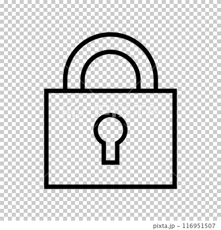 ロックした鍵のアイコンイラスト 116951507