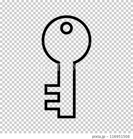 シンプルな鍵のアイコンイラスト 116951508