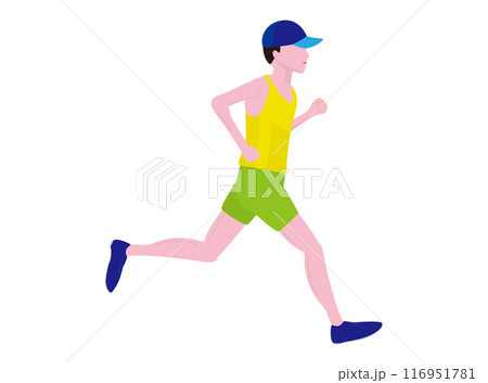 国際的なスポーツ大会のマラソンを走るマラソンランナー。 国際的なスポーツ大会のマラソンを走るマラソンランナー。 116951781