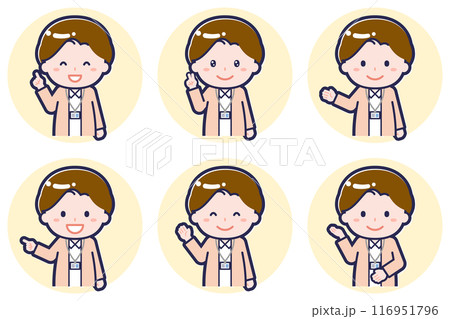 女性ナース02のポーズセット_03 116951796