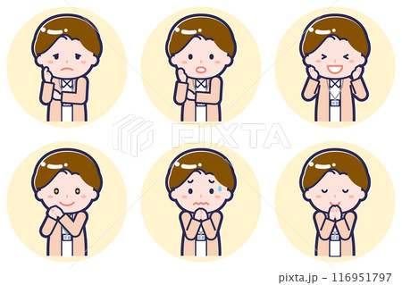 女性ナース02のポーズセット_04 116951797