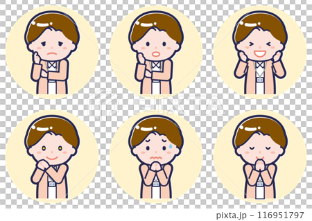 女性ナース02のポーズセット_04 116951797