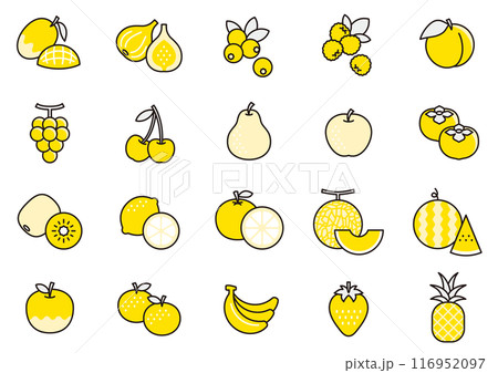 くだものアイコン03　fruit Icons 116952097