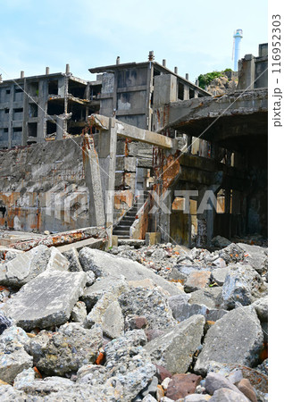 軍艦島 端島炭鉱 総合事務所跡 廃墟 長崎市 軍艦島 端島炭鉱 総合事務所跡 廃墟 長崎市 116952303