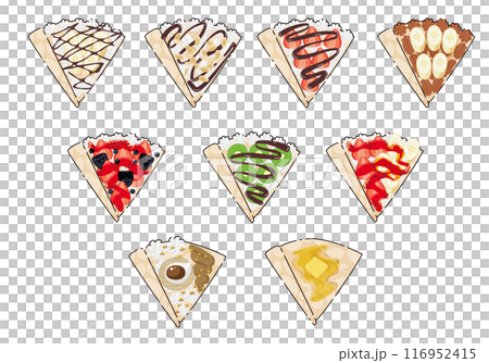 9 types of crepes 9 types of crepes 116952415